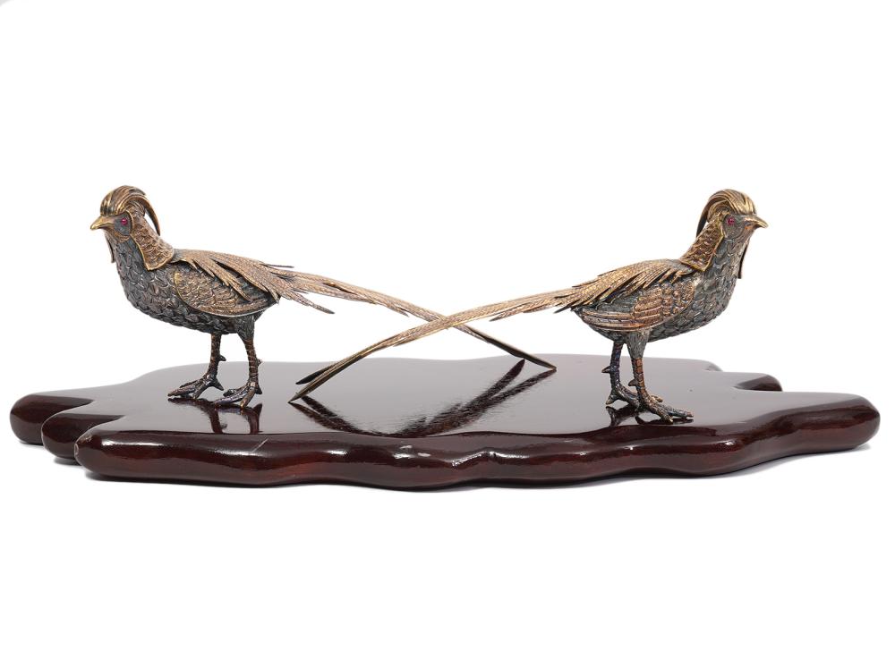 PAIR OF TANE MEXICAN STERLING