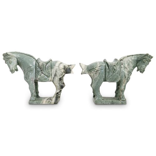 PAIR OF TANG STYLE CARVED