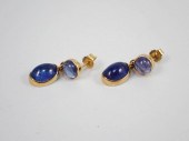 PAIR OF TANZANITE AND EIGHTEEN