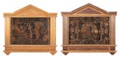 PAIR OF TAPESTRY PANELS IN ARC