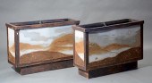 PAIR OF TARIKI ELONGATED TWO P