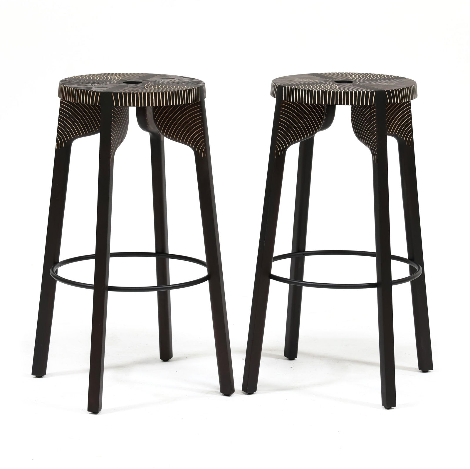 PAIR OF  TATTOO COUNTER STOOLS  FOR