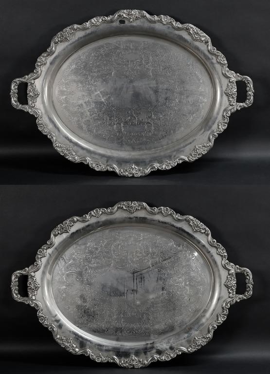 PAIR OF TAUNTON SILVERPLATE