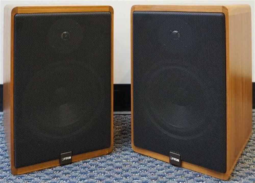PAIR OF TEAK CANTON SPEAKERSPair of