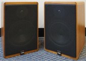 PAIR OF TEAK CANTON SPEAKERSPa