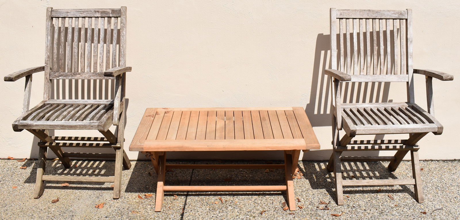 PAIR OF TEAKWOOD ARMCHAIRS AND