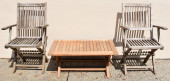 PAIR OF TEAKWOOD ARMCHAIRS AND