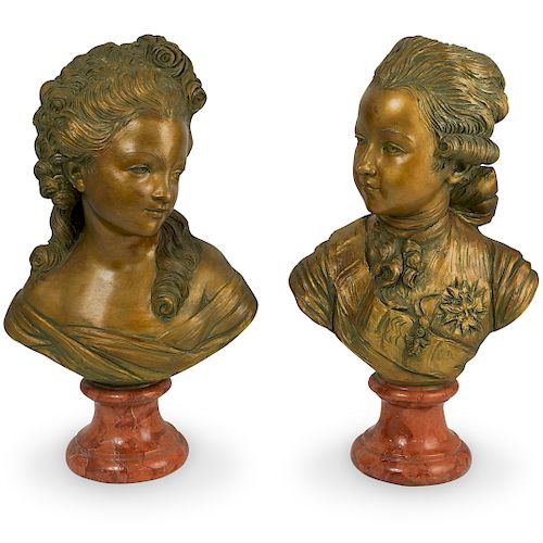 PAIR OF TERRACOTTA BUSTS AFTER