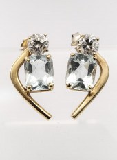 PAIR OF TESTED 14-KARAT YELLOW