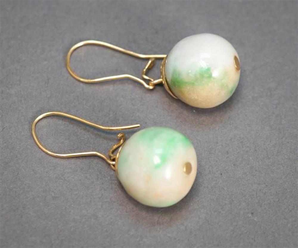 PAIR OF TESTED 14-KARAT YELLOW-GOLD