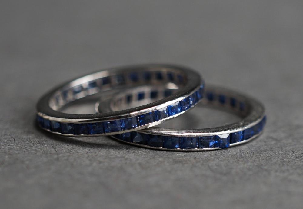 PAIR OF TESTED PLATINUM AND BLUE