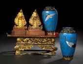 Pair of Thai Carved Giltwood W