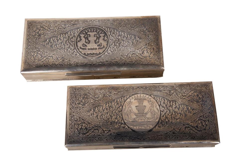 PAIR OF THAI STERLING