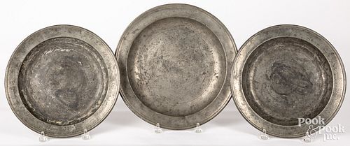 PAIR OF THOMAS DANFORTH PEWTER DEEP