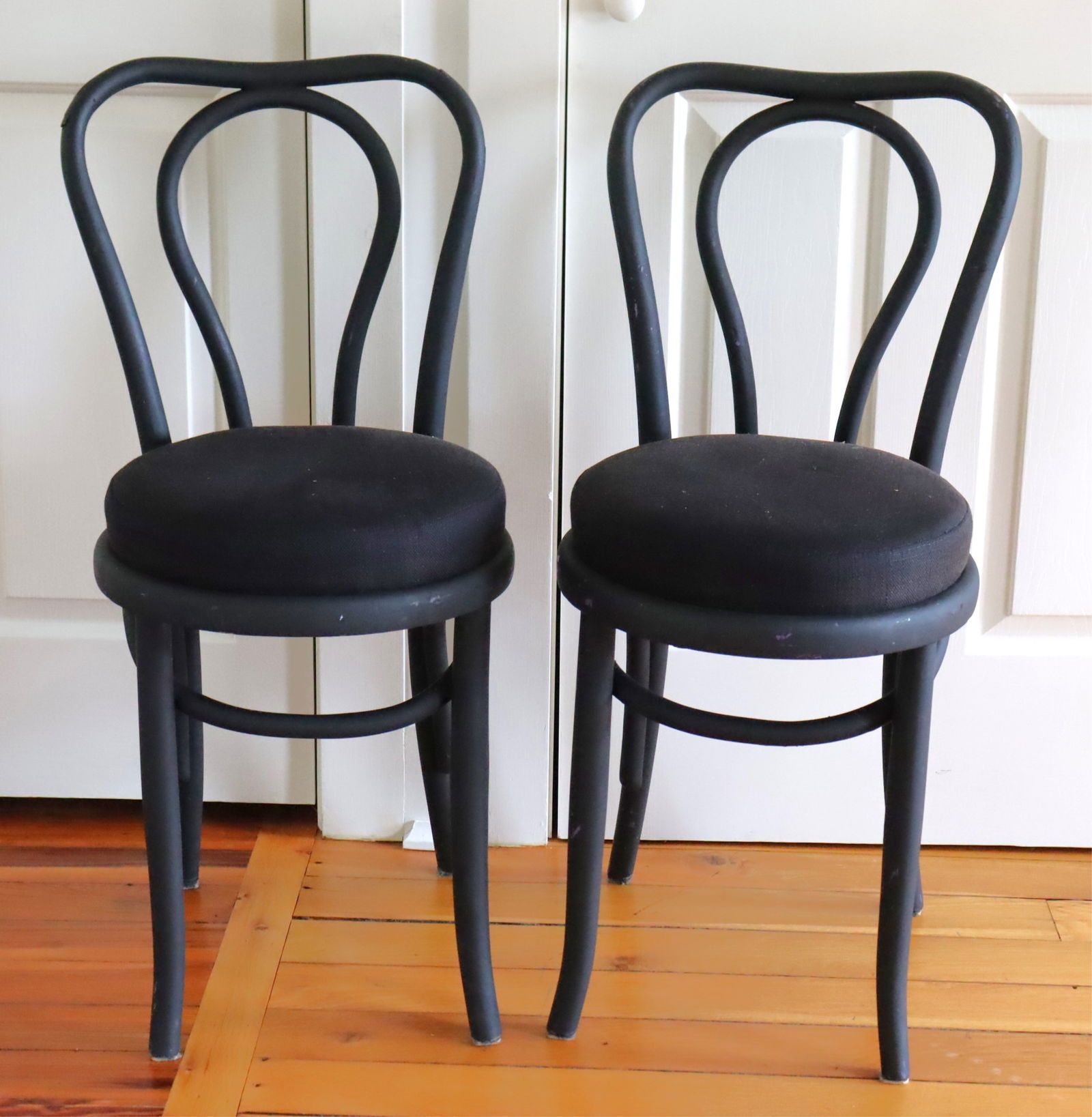 PAIR OF THONET STYLE BLACK