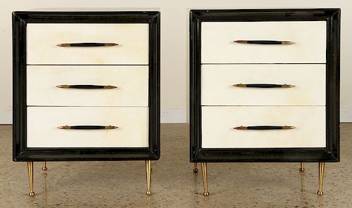 PAIR OF THREE DRAWER CABINETS