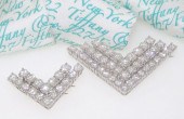 PAIR OF TIFFANY PLATINUM DIAMO