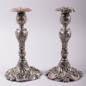 PAIR OF TIFFANY SILVER-SOLDERE