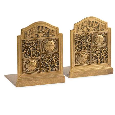 Pair of Tiffany Studios Gilt-Bronze