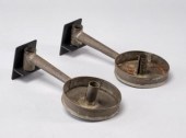 PAIR OF TIN CANDLE HOLDERSA pa