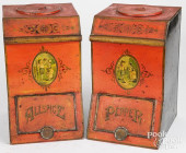 PAIR OF TIN SPICE BINS<br>Pair