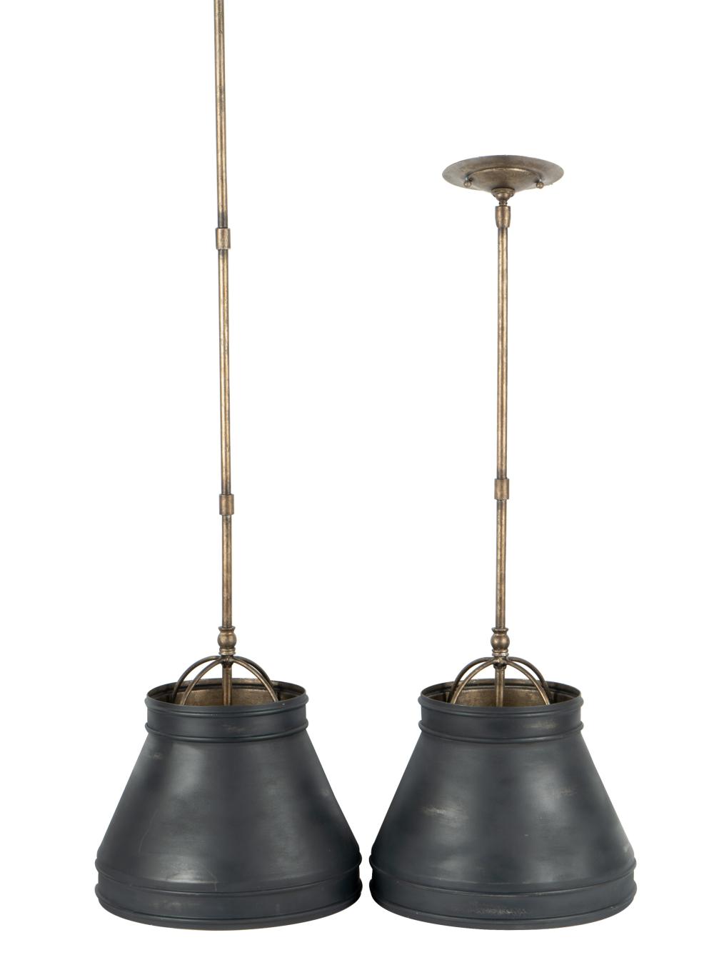 PAIR OF TOLE PENDANT CEILING