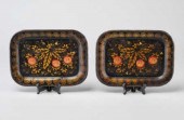 PAIR OF TOLE TRAYSA pair of sm