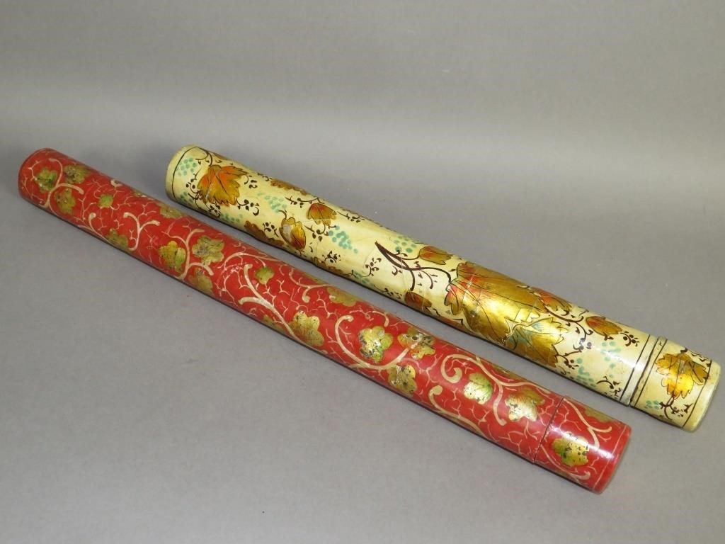 PAIR OF TOLEWARE TUBULAR NEEDLE