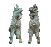 PAIR OF TONY DUQUETTE FOO DOG