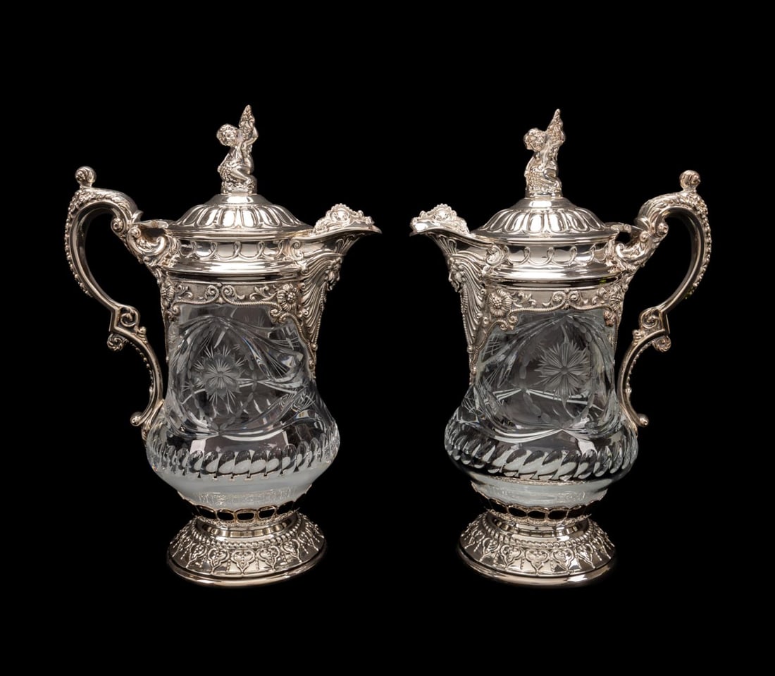 PAIR OF TOPAZIO SILVERPLATE &