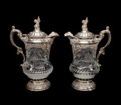 PAIR OF TOPAZIO SILVERPLATE &