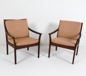 PAIR OF TORBJORN AFDAL MAHOGAN