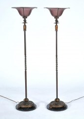 PAIR OF TORCHIERE FLOOR LAMPS