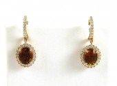PAIR OF TOURMALINE AND DIAMOND