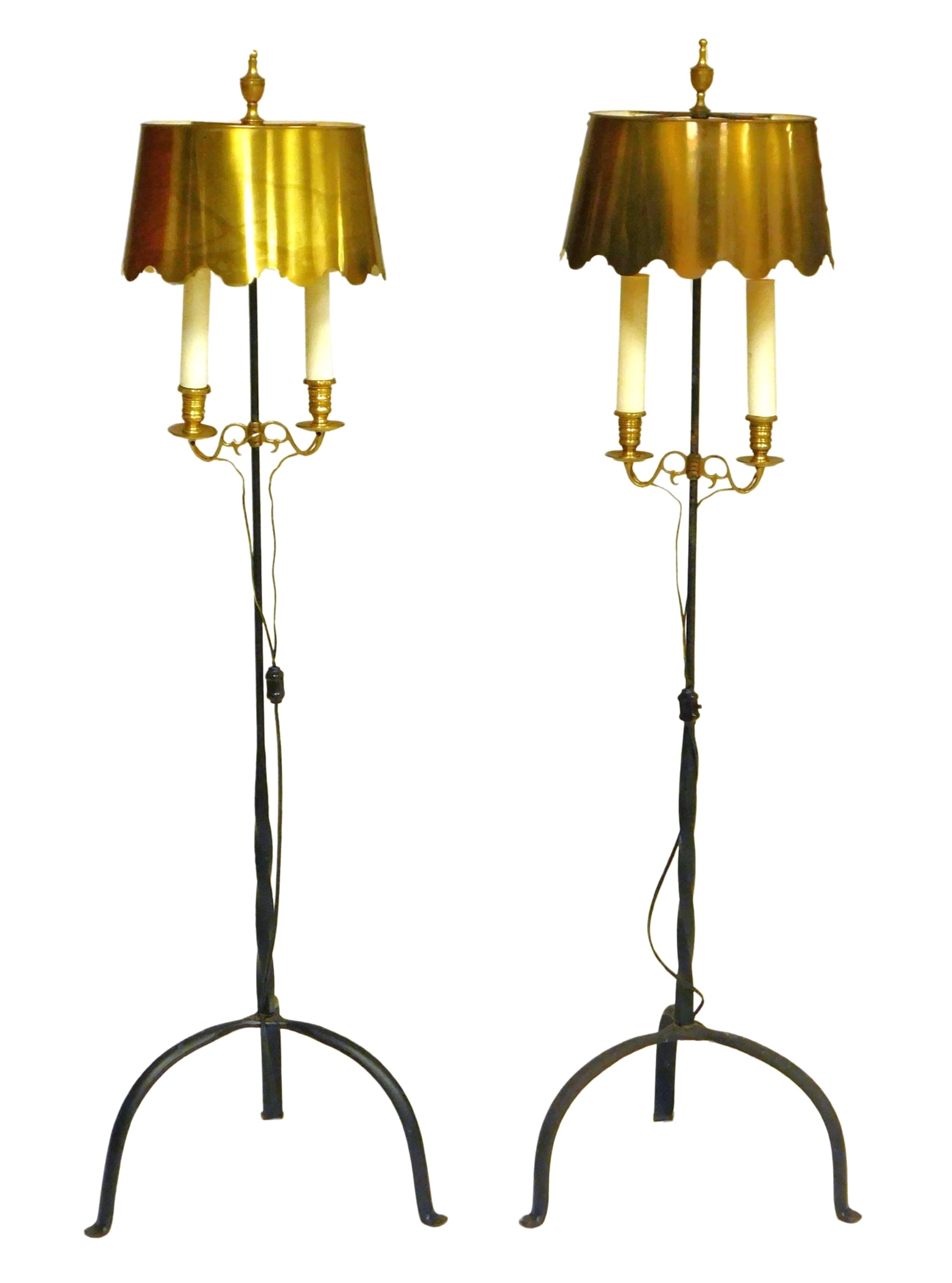 PAIR OF TRADITIONAL IRON AND
