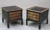 PAIR OF TRANSITIONAL BEDSIDE 3