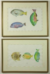 PAIR OF TROPICAL FISH WATERCOL
