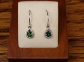 PAIR OF TSAVORITE AND DIAMOND