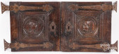 PAIR OF TUDOR CARVED OAK CUPBO
