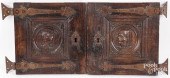 PAIR OF TUDOR CARVED OAK CUPBO