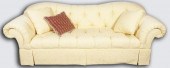 PAIR OF TUFTED PALE YELLOW UPH