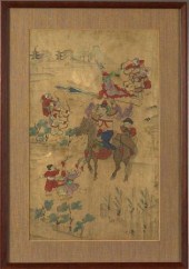 Pair of Tung Chih Polychromed