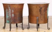 PAIR OF TURKISH FORGED AND HAM