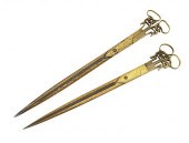 PAIR OF TURKISH OTTOMAN GOLD D