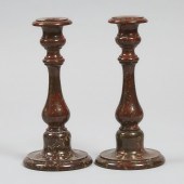 Pair of Turned 'Cornish Serpen