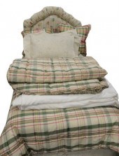 PAIR OF TWIN BEDS HAVING CUSTO