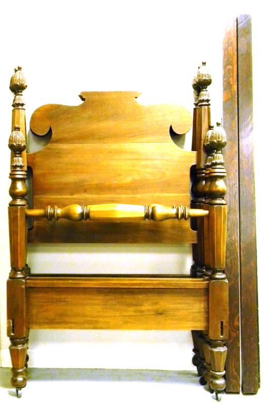 Pair of twin beds  shaped headboard