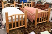 PAIR OF TWIN SIZE ADIRONDACK L