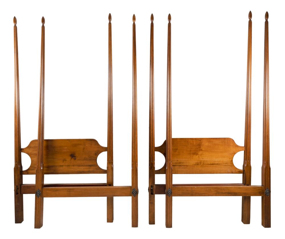 PAIR OF TWIN-SIZE PENCIL-POST