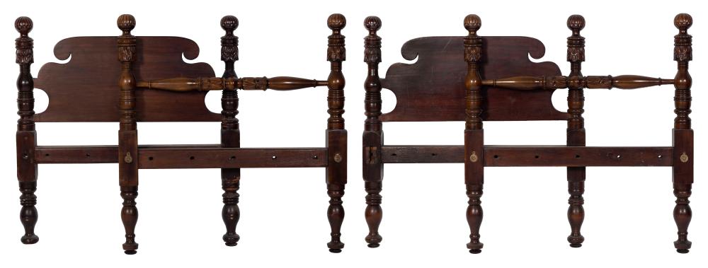 PAIR OF TWIN-SIZE ROPE BEDS 19TH